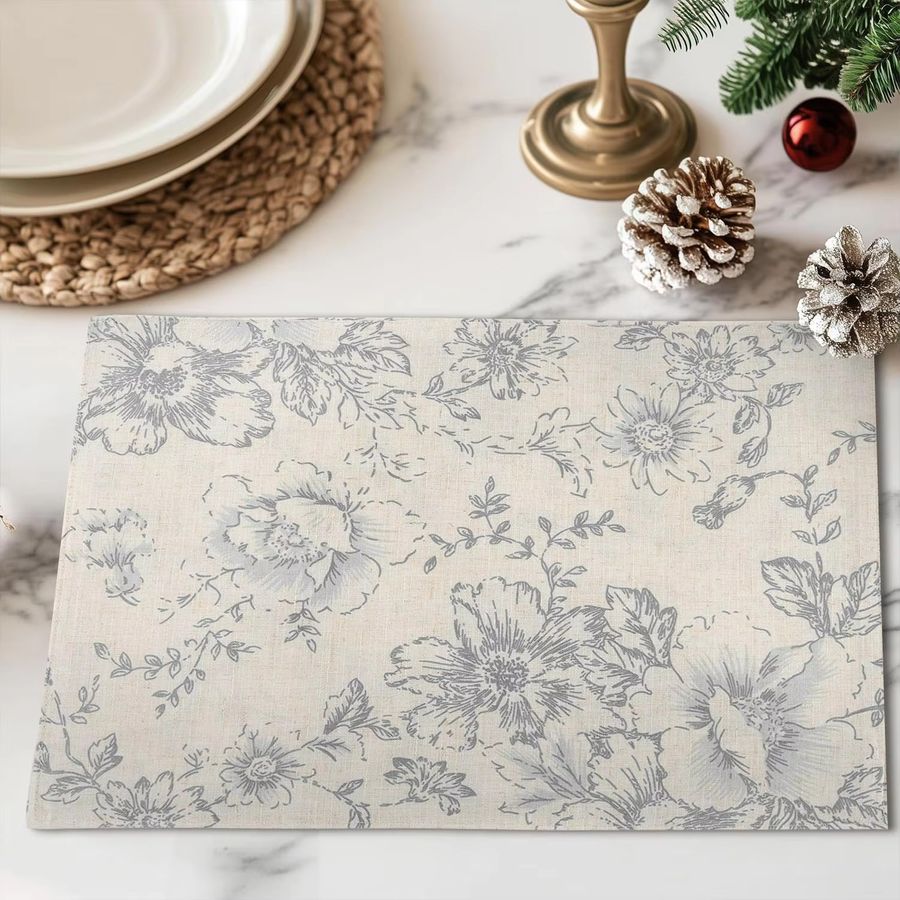 VIKAMA Platzset mit Blumen- und Herbstdesign für die Tischdekoration im Landhausstil - Bild 3