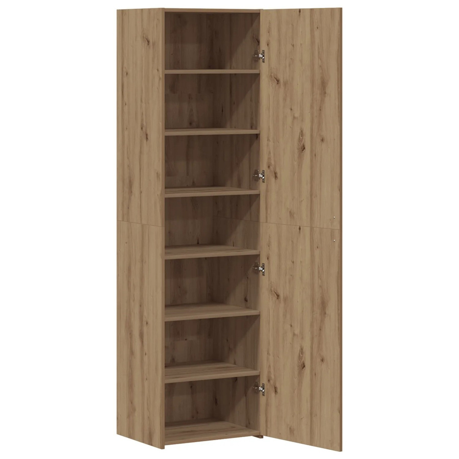 vidaXL Highboard Set 2 Stück Artisan-Eiche modern B/T/H: 50 x 42,5 x 185 cm - Bild 2