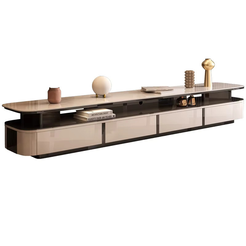 Moderner TV-Schrank von DUTRIEUX in Beige mit glänzender Oberfläche - Bild 4