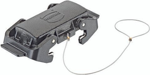 HARTING Abdeckkappe 09307165422 aus Edelstahl in Schwarz - Bild 1
