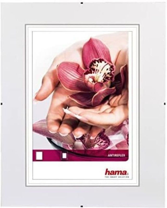 Hama Clip-fix Tischaufsteller Transparent mit entspiegeltem Glas, B/H: 10 x 15 cm - Bild 1