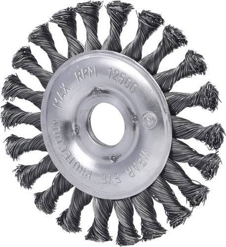 KS Tools Stahldrahtrundbürste für Winkelschleifer in Silber, Drahtstärke: 0,5 mm, Durchmesser: 125 mm - Bild 1