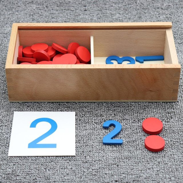 Fashnics Lernkarte Mathe, Lernspielzeug, Zahlen 1-9000, beige - Bild 1