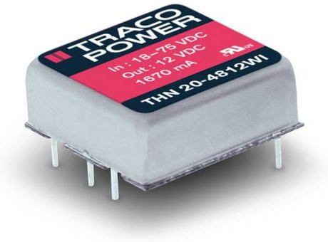 TracoPower THN 20-2412WI DC/DC-Wandler Print 24 V/DC auf 12 V/DC 1.67A 20W Grau - Bild 1