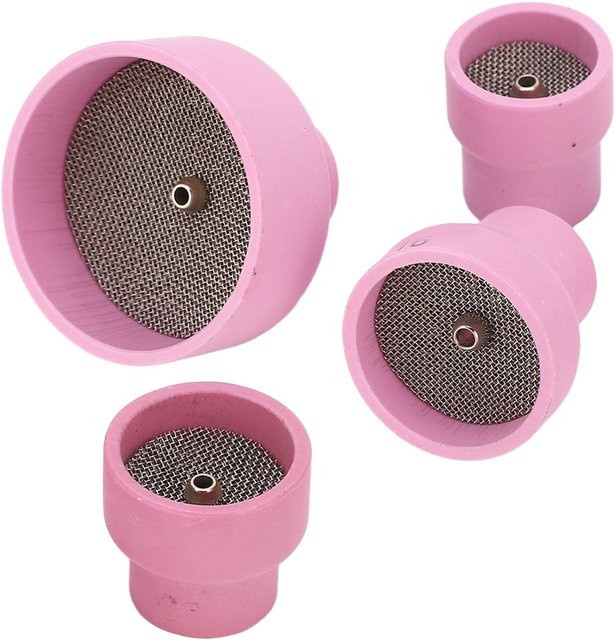 Neoglint Keramik TIG Brennerkappen Set in Rosa mit 2,4mm Mittelloch für Schweißgeräte - Bild 1