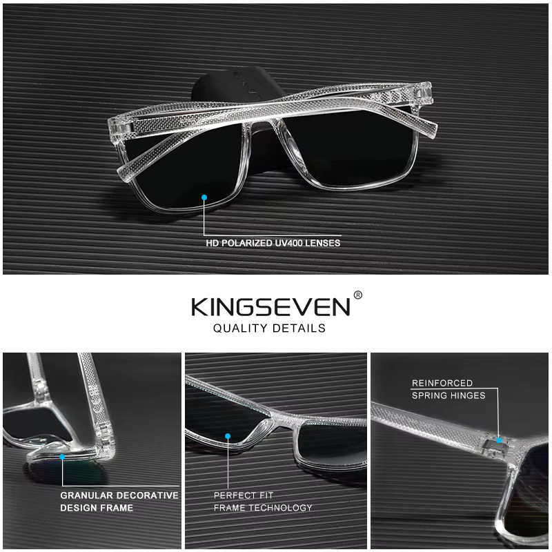 Kingseven Sonnenbrille, Vollrand, transparent, Damen, Kunststoff, polarisiert - Bild 4