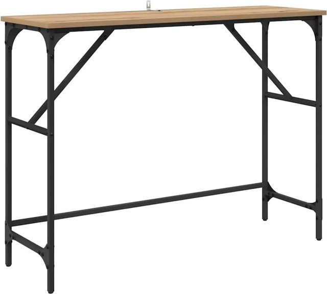 vidaXL Konsolentisch Artisan-Eiche im Industrie-Stil, Farbe Braun, B/T/H: 100 x 32 x 75 cm - Bild 1