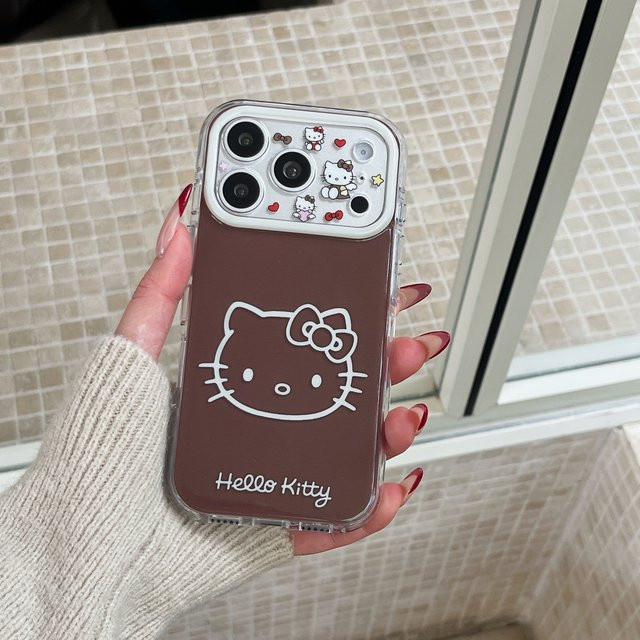 Sanrio Hello Kitty Handyhülle mit Schleife für iPhone 17 16 15 14 13 Pro Max, stoßfeste Hartschale im Cartoon-Design - Bild 1