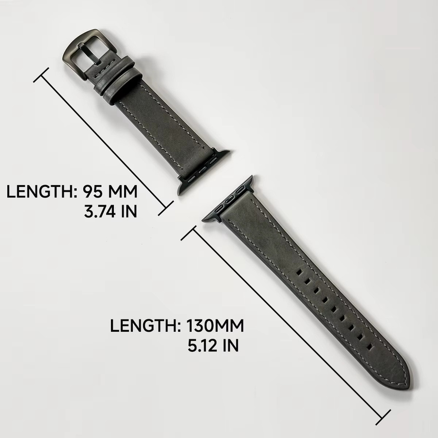 CAOWTAN Uhrenarmband Kalbsleder, Schwarz, Damen - Bild 2