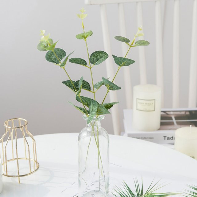 TTCY Künstliche Eukalyptus Blätter mit UV-Schutz in Grün für Garten, Hochzeit und DIY-Dekoration - Bild 1