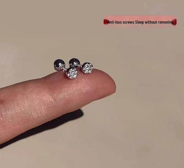 Ohrknorpelstecker 925 Silber, Mikro-Pavé, Damen - Bild 1