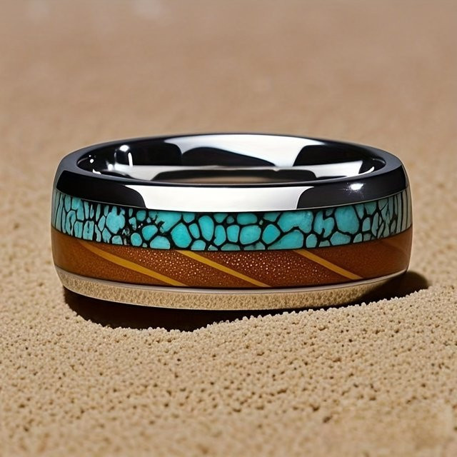 SUNFLOWERZHU Edelstahl-Ring, Silber, Unisex - Bild 1