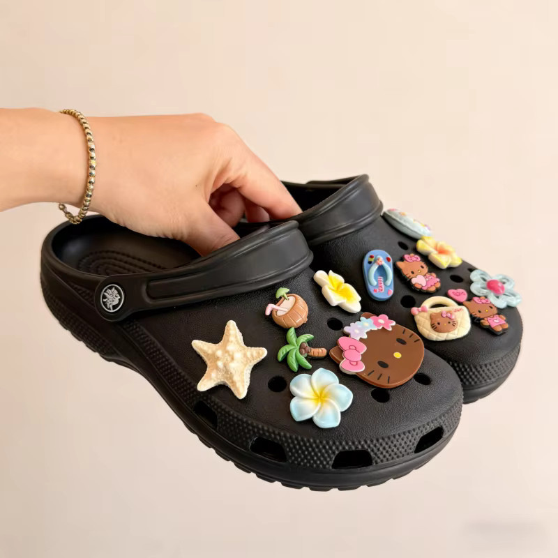 Mesuca Schuh-Charms-Set, 13-teilig, Tropisches Hello Kitty, PVC - Bild 5