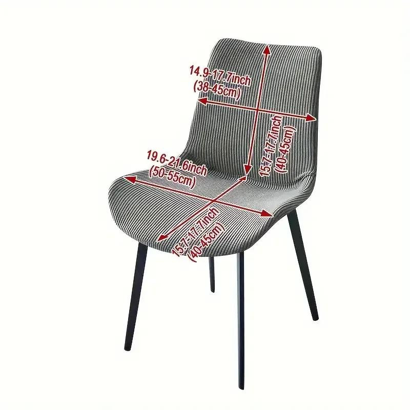 Ein Stück gebogene Stuhlhussen aus weichem Polar Fleece in Unifarben als Stretch Sitzbezug für Esszimmerstühle - Bild 2