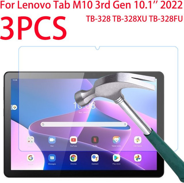 3er Pack Displayschutzfolie aus gehärtetem Glas für Lenovo Tab M10 Gen 3 2022 10,1 Zoll, transparent - Bild 1