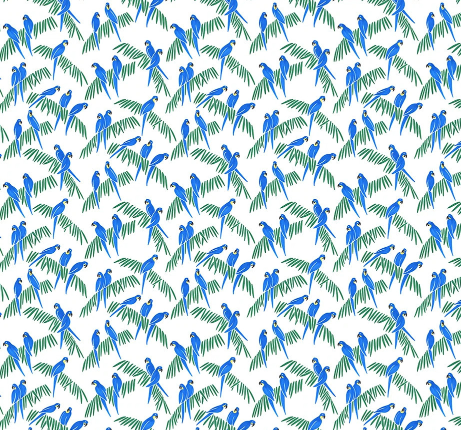 Isidore Leroy Mural Jaco Tapete in Blau und Multicolour mit Animal Print - Bild 1
