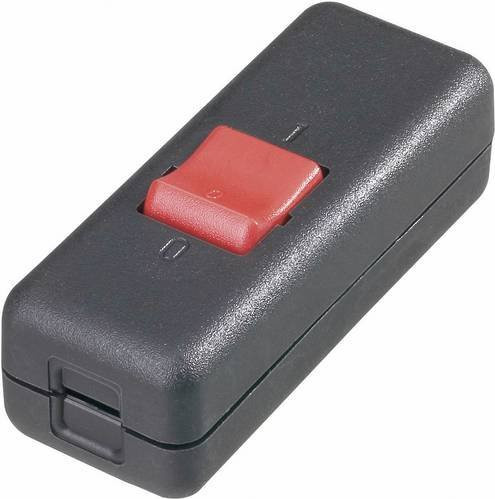InterBär Schnurschalter 8010-004.01 Schwarz Rot 2 x Aus/Ein 10A - Bild 1