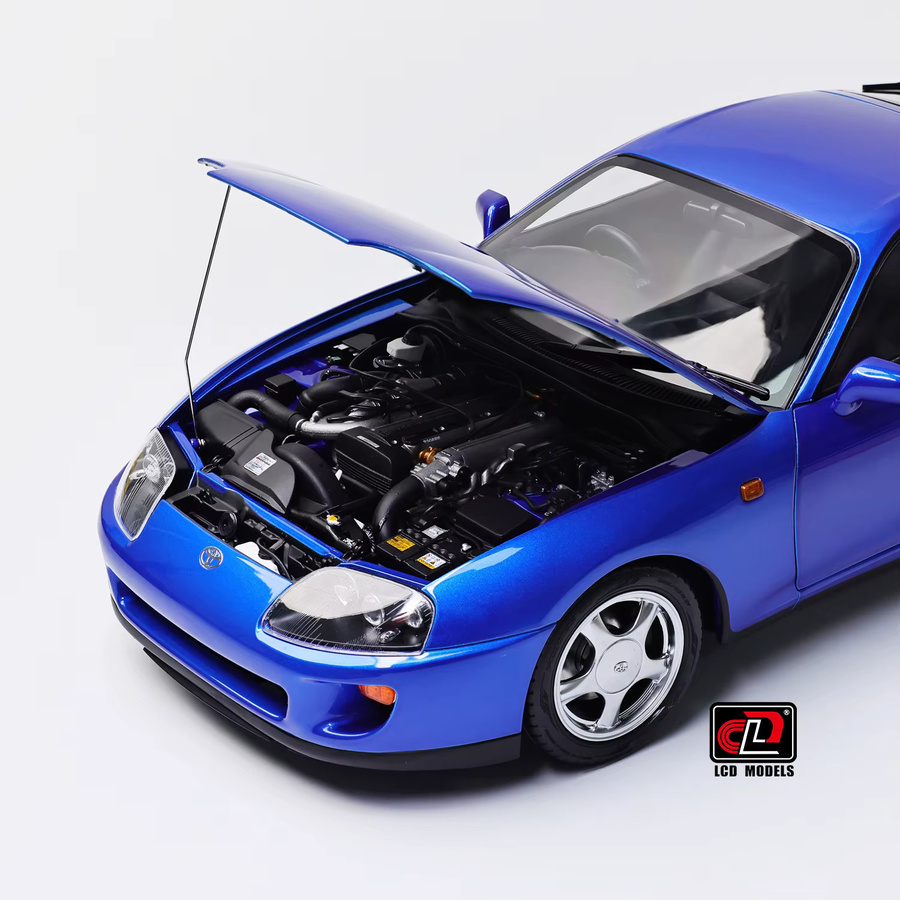 CLD Toyota Supra A80 Modellauto, Maßstab 1:18, Metall, Blau - Bild 2