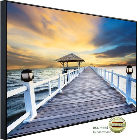 papermoon EcoHeat Infrarotheizung Steg im Wasser mit Matt-Effekt in Bunt, App-Steuerung und Überhitzungsschutz - Bild 1