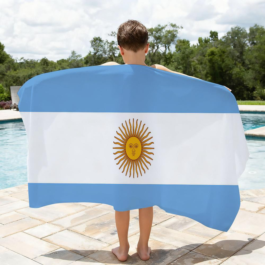 Strandtuch Flagge Argentinien von Creative Man, weich und schnelltrocknend, B: 40 cm, H: 60 cm - Bild 5