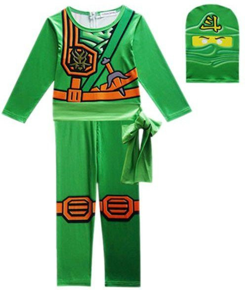 FluxAtelier Ninjago Kai Jay Cosplay Partykleidung, Grün, 140cm - Bild 1