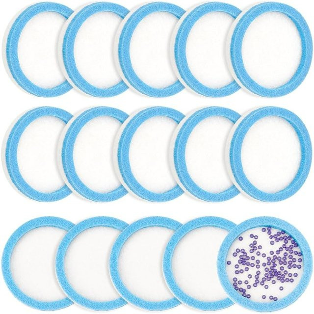 15 Stück runde Filzperlen in Himmelblau für die Schmuckherstellung, Durchmesser: 4 cm, Dicke: 8 mm - Bild 1