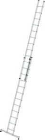 MUNK Aluminium-Schiebeleiter 2-teilig mit nivello-Traverse, Farbe: Silber - Bild 1