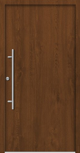Splendoor Haustür PATRAS Prime aus Aluminium in Golden Oak Braun, B/T/H: 110 x 7 x 210 cm - Bild 1