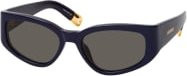 Jacquemus JAC 5 Sonnenbrille Cat Eye, Vollrand, Kunststoff, Damen, blau grau - Bild 1