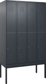 C+P Doppelstock-Spind Classic PLUS mit 4 Abteilen, Gestell, Anthrazitgrau, H x B x T: 212 x 120 x 50 cm - Bild 1