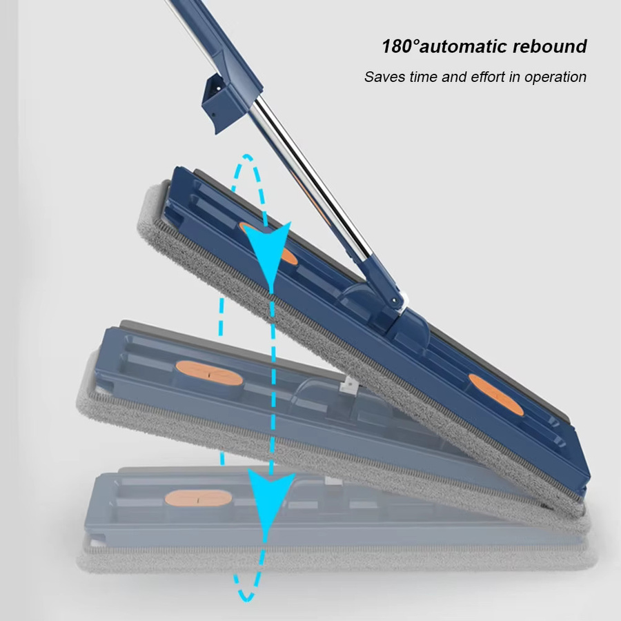 APWIKOGER Squeeze Mop Set mit Eimer und Mikrofasermops in Braun für Hartholz und Laminat - Bild 3