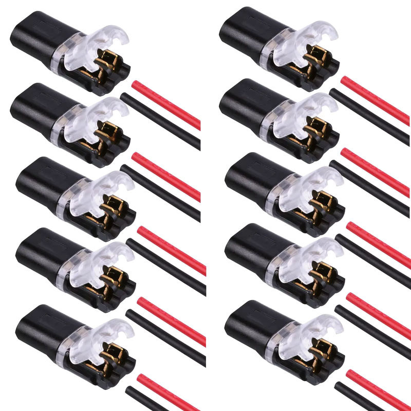 10 Stück H-Typ Kabelstecker 2-Draht-Steckverbinder mit Verriegelung wasserdicht und lötfreier Schnellverdrahtung - Bild 7