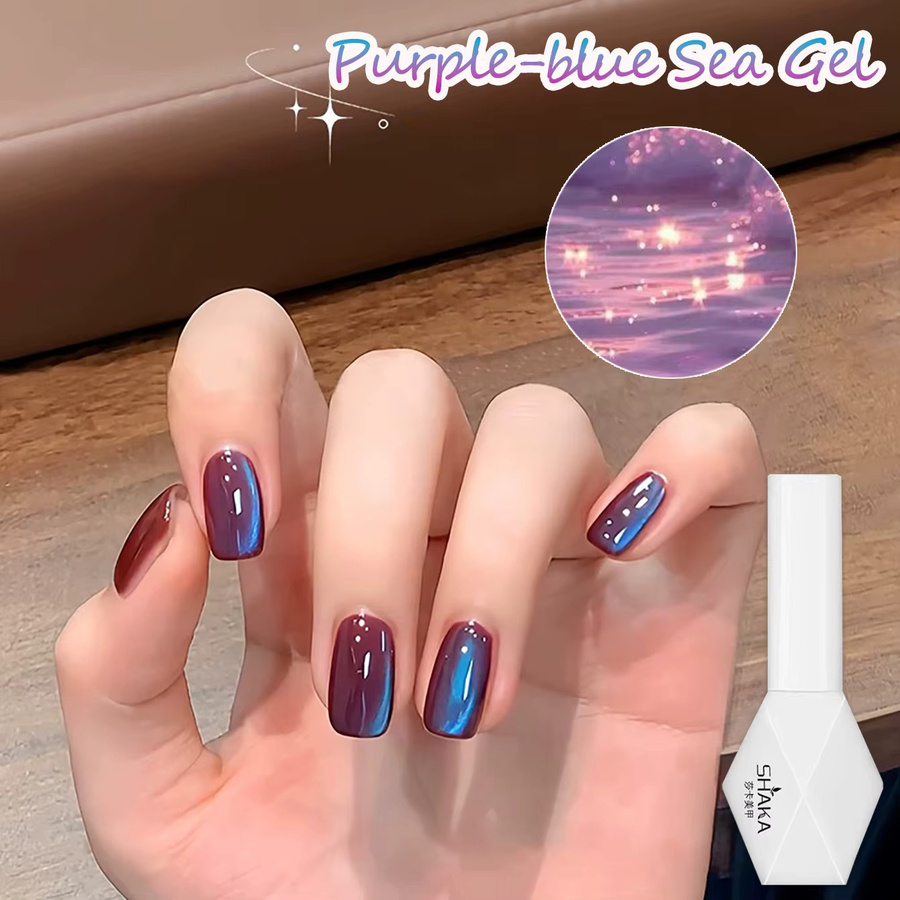 MISS SHAKA Sea Cat Eye Magnetisches Gel, Blau Lila, 10 ml - Bild 3