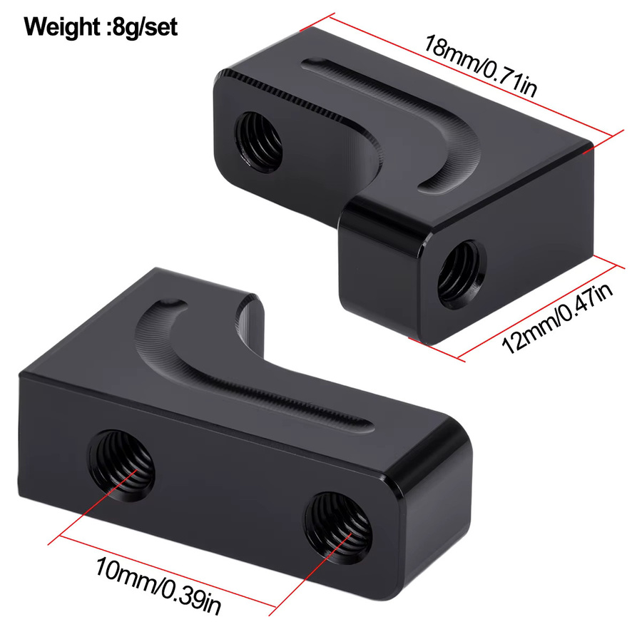 Axial Servohalterung aus Aluminiumlegierung, Metall, Schwarz, Zubehör - Bild 2