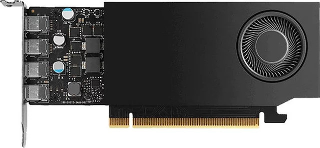 NVIDIA RTX A1000 Grafikkarte mit 8GB GDDR6, PCIe 4.0 x8 Low-Profile und 4 x Mini DisplayPort in Schwarz - Bild 1
