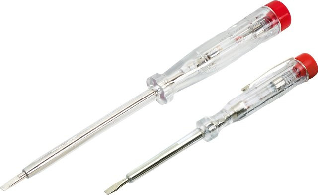 LUX-TOOLS Spannungsprüfer-Set 2-teilig transparent, Länge: 140 mm und 190 mm - Bild 1