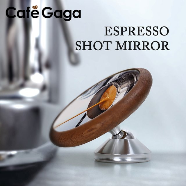 CafeGaGa Magnetischer Espresso-Überwachungsspiegel zur Beobachtung der Extraktion, Silber, Rund - Bild 1