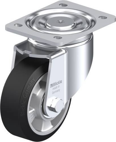Blickle LH-ALEV 127K Lenkrolle aus Aluminium und Stahl, Farbe Silber, Rad-Durchmesser: 12,5 cm, Tragfähigkeit: 300 kg - Bild 1