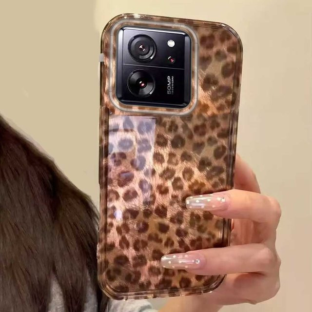 Handyhülle mit Gold Leopard Design für Xiaomi 13T 14T 11 Lite Poco X5 M6 Pro X6 X7 X3 Pro NFC C65 C61 M5S - Bild 1