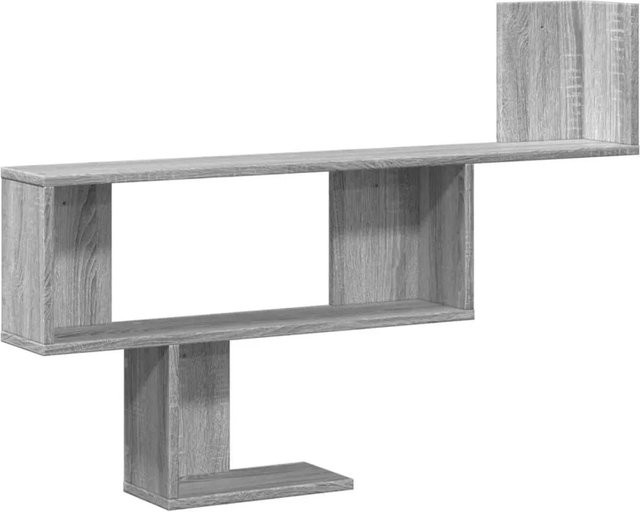 vidaXL Wandregal in Grau Sonoma, modernes Wandregal aus MDF, B/H/T: 100 x 70 x 15 cm - Bild 1