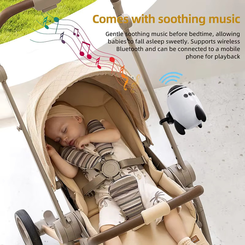 Luxuglow Tragbares Baby-Beruhigungsgerät in Weiß mit Bluetooth, weißem Rauschen und Vibrationsfunktion - Bild 3