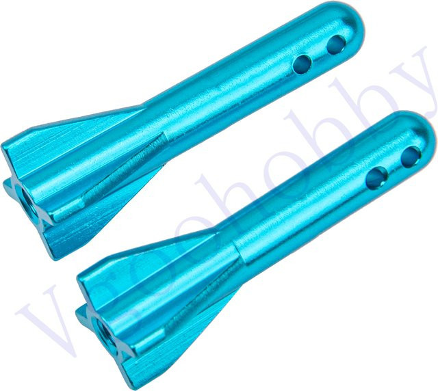 HSP RC Batterie Abdeckung Pfosten, 2er Pack, Aluminium legierung, Blau, Metall, Zubehör - Bild 1