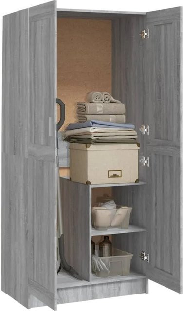vidaXL Kleiderschrank Grau Modern mit Scharniertüren, B/T/H: 82,5 x 51,5 x 180 cm - Bild 1