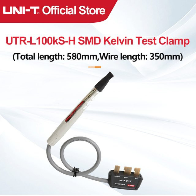 UNI-T UTR-L100KS-H SMD Kelvin-Testleitungen mit Sondenklemmen, vierpolige Kelvin-Testleitung für UT622A, UT622C und UT622E - Bild 1