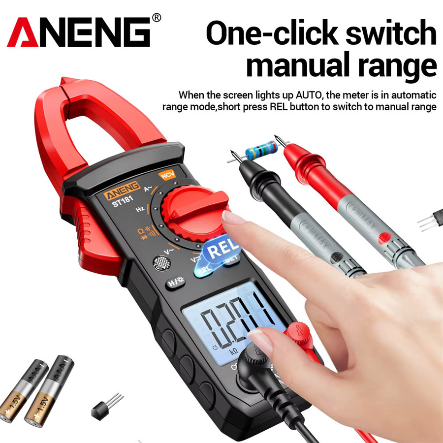 ANENG Elektriker Set mit ST181 Zangenmessgerät 400A/600V Multimeter und B16 Spannungsdetektor 12V-300V AC - Bild 4