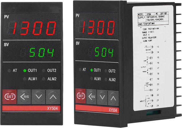XY504 Intelligenter PID-Temperaturregler für industrielle Heizung und Kühlung mit Relais, Schwarz - Bild 1