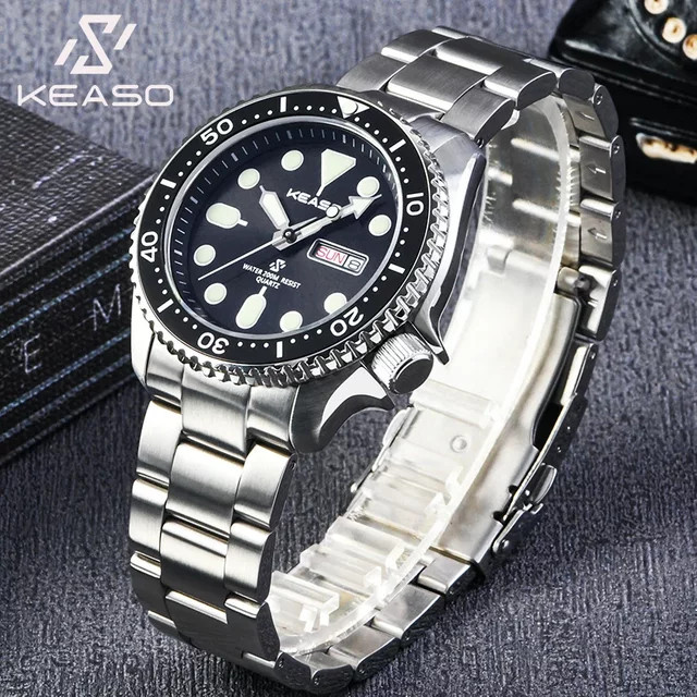 HEIMDALLR Armbanduhr, Quarz, Edelstahl, Saphirglas, Schwarz, Herren - Bild 1