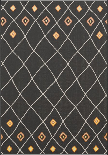 Karat Wohnteppich Berber im Moroccan Style, Braun und Schwarz, Rechteckig - Bild 1