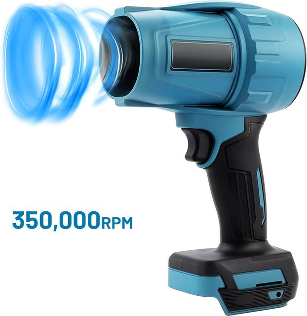 Makita Bürstenloses elektrisches Turbogebläse mit 350000 U/min als Hand-Laubbläser und elektrischer Luftstaubsammler für 18V Akkus - Bild 1