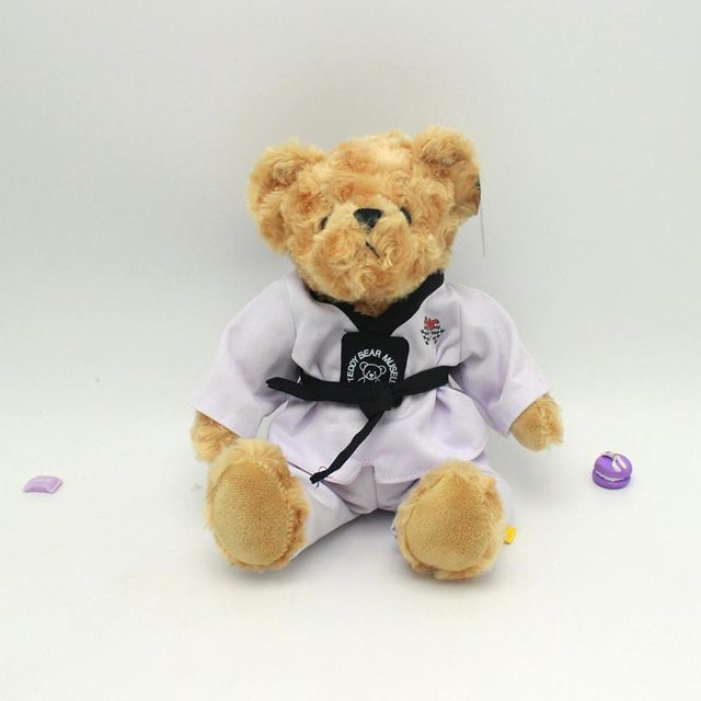 Kreatives Taekwondo Bär, Plüschtier Teddybär Puppe, schwarz - Bild 1
